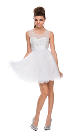 Sparkle lace sweet heart short dress